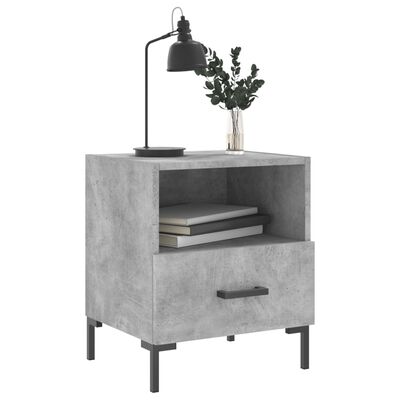 vidaXL Bedside Cabinets 2 pcs Concrete Grey 40x35x47.5 cm Engineered Wood