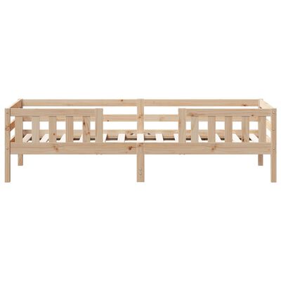 vidaXL Bed Frame 100x200 cm Solid Wood Pine