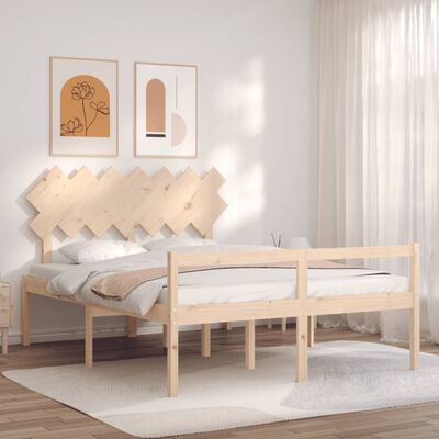 vidaXL Senior Bed without Mattress King Size Solid Wood