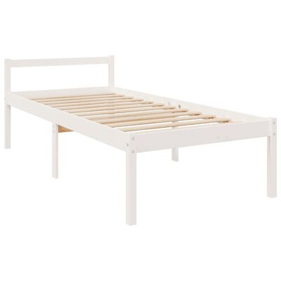 vidaXL Senior Bed without Mattress White Small Single Solid Wood