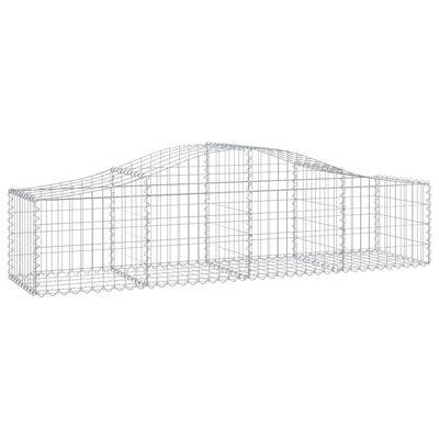 vidaXL Arched Gabion Baskets 4 pcs 200x50x40/60 cm Galvanised Iron