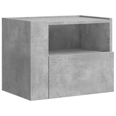 vidaXL Wall-mounted Bedside Cabinets 2 pcs Concrete Grey 45x30x35 cm