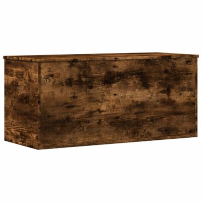 vidaXL Storage Box Smoked Oak 100x42x46 cm Engineered Wood