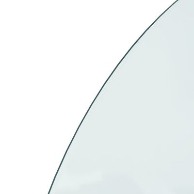 vidaXL Fireplace Glass Plate Half Round 1000x500 mm