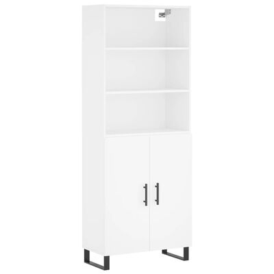 vidaXL Highboard White 69.5x34x180 cm Engineered Wood