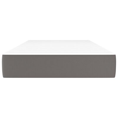 vidaXL Pocket Spring Bed Mattress Grey 80x200x20 cm Faux Leather