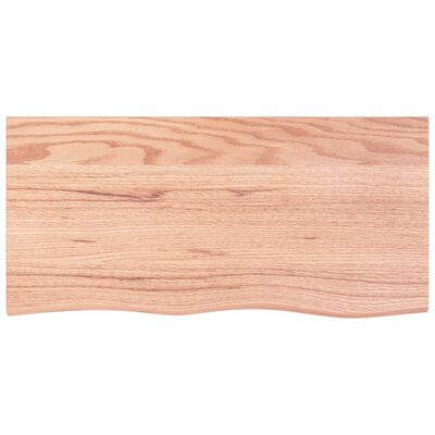 vidaXL Bathroom Countertop Light Brown 100x50x(2-4)cm Treated Solid Wood