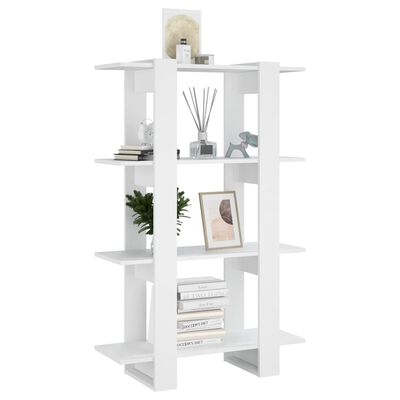 vidaXL Book Cabinet/Room Divider White 80x30x123.5 cm