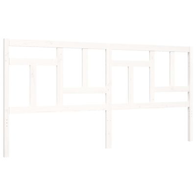 vidaXL Bed Frame without Mattress White 200x200 cm Solid Wood Pine