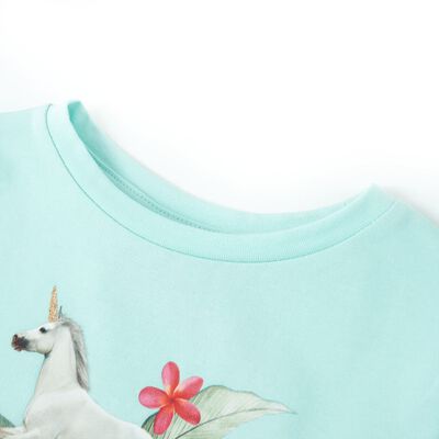 Kids' T-shirt with Short Sleeves Light Aqua 116