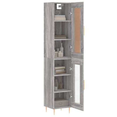 vidaXL Highboard Grey Sonoma 34.5x34x180 cm Engineered Wood