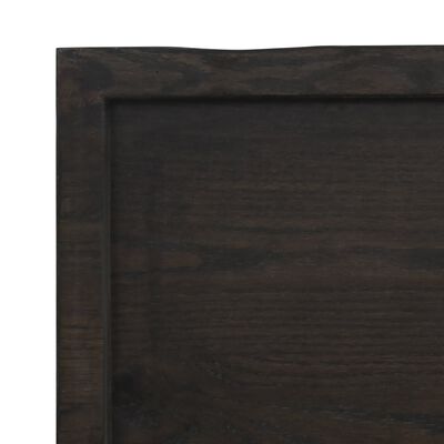 vidaXL Bathroom Countertop Dark Brown 220x40x(2-4) cm Treated Solid Wood