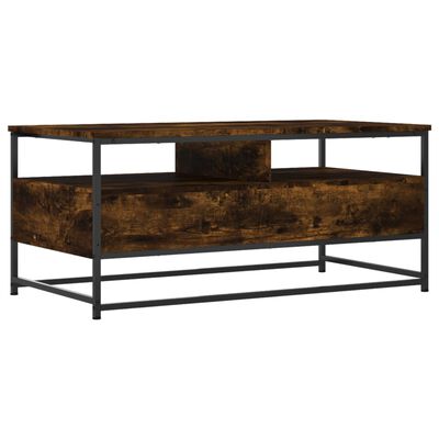 vidaXL Coffee Table Smoked Oak 100x51x45 cm Engineered Wood