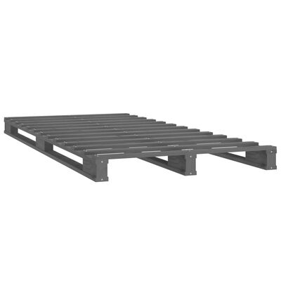 vidaXL Pallet Bed without Mattress Grey 100x200 cm Solid Wood