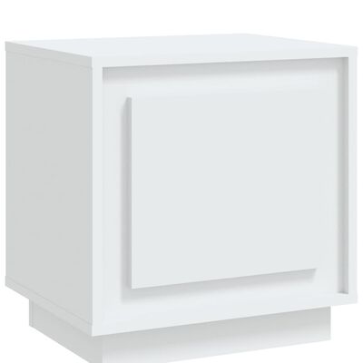 vidaXL Bedside Cabinet White 44x35x45 cm Engineered Wood