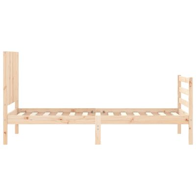 vidaXL Bed Frame without Mattress Small Single Solid Wood