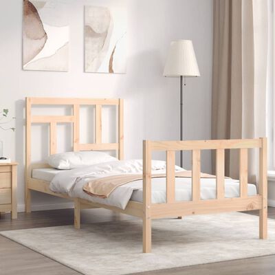 vidaXL Bed Frame without Mattress 90x200 cm Solid Wood Pine