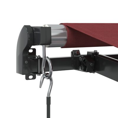 vidaXL Manual Retractable Awning Burgundy 600x350 cm