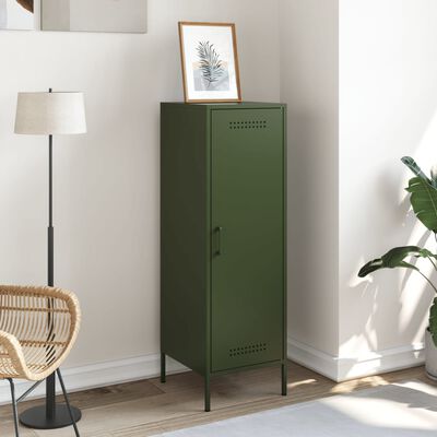 vidaXL Highboard Olive Green 36x39x113 cm Steel