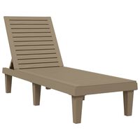 vidaXL Sun Lounger Light Brown 155x58x83 cm Polypropylene