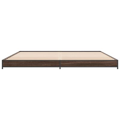 vidaXL Bed Frame without Mattress Brown Oak 160x200 cm