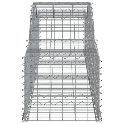 vidaXL Arched Gabion Baskets 9 pcs 300x50x40/60 cm Galvanised Iron