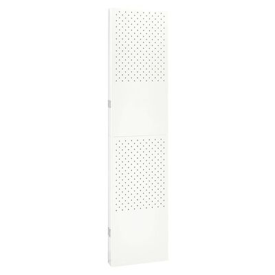 vidaXL 4-Panel Room Dividers 2 pcs White 160x180 cm Steel