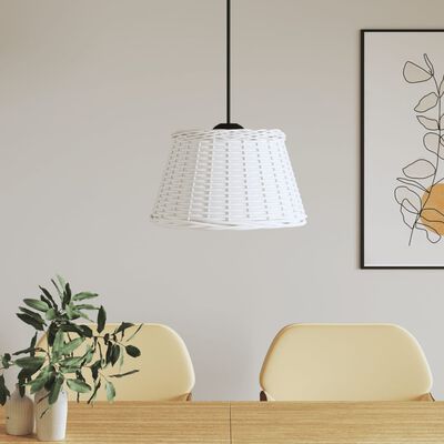 vidaXL Ceiling Lamp Shade White Ø50x30 cm Wicker