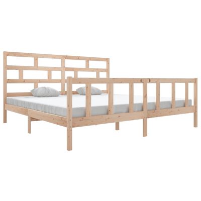 vidaXL Bed Frame without Mattress Solid Wood 200x200 cm (810102+814214)