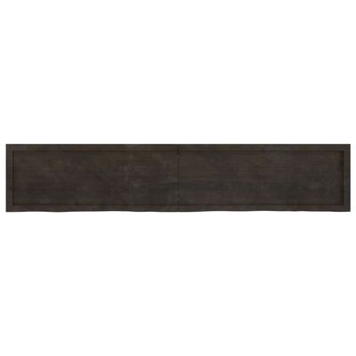 vidaXL Bathroom Countertop Dark Brown 200x40x(2-4) cm Treated Solid Wood