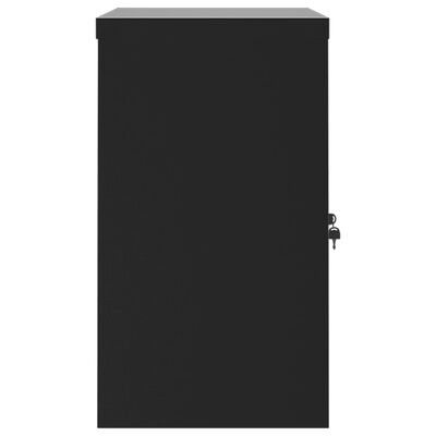 vidaXL File Cabinet Black 90x40x70 cm Steel