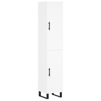 vidaXL Highboard White 34.5x34x180 cm Engineered Wood