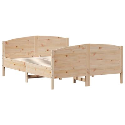 vidaXL Bed Frame without Mattress 140x200 cm Solid Wood Pine