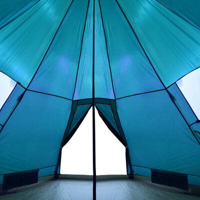 vidaXL Camping Tent Tipi 4-Person Blue Waterproof