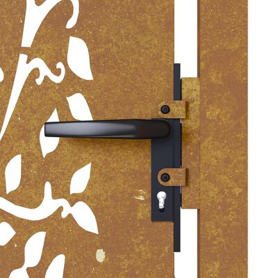 vidaXL Garden Gate 105x105 cm Corten Steel Tree Design