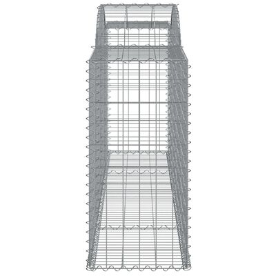 vidaXL Arched Gabion Baskets 4 pcs 300x50x100/120 cm Galvanised Iron