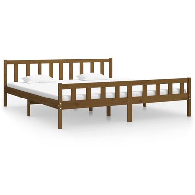 vidaXL Bed Frame without Mattress Honey Brown Solid Wood 200x200 cm