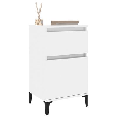 vidaXL Bedside Cabinets 2 pcs High Gloss White 40x35x70 cm