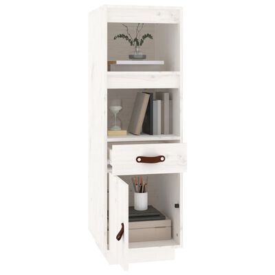 vidaXL Highboard White 34x40x108,5 cm Solid Wood Pine