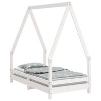 vidaXL Kids Bed Frame White 70x140 cm Solid Wood Pine