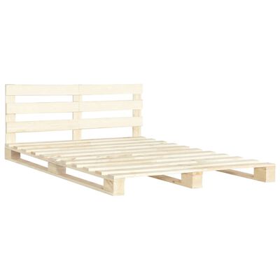 vidaXL Pallet Bed Frame without Mattress Solid Pine Wood 180x200 cm Super King