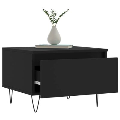 vidaXL Coffee Table Black 50x46x35 cm Engineered Wood