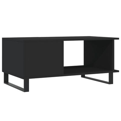 vidaXL Coffee Table Black 90x50x40 cm Engineered Wood