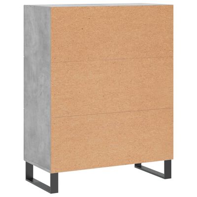 vidaXL Sideboard Concrete Grey 69.5x34x90 cm Engineered Wood