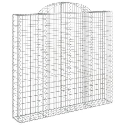 vidaXL Arched Gabion Baskets 6 pcs 200x50x180/200 cm Galvanised Iron