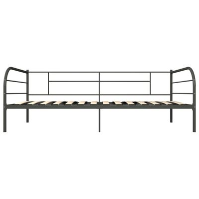 vidaXL DayBed Frame without Mattress Grey Metal 90x200 cm