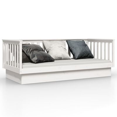 vidaXL Day Bed without Mattress White 80x200 cm Solid Wood Pine