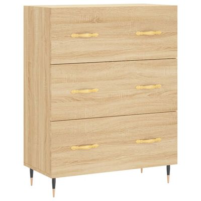 vidaXL Sideboard Sonoma Oak 69.5x34x90 cm Engineered Wood