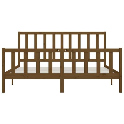 vidaXL Bed Frame without Mattress Honey Brown 200x200 cm Solid Wood