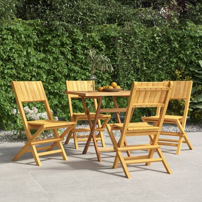 vidaXL Folding Garden Chairs 4 pcs 47x61x90 cm Solid Wood Teak